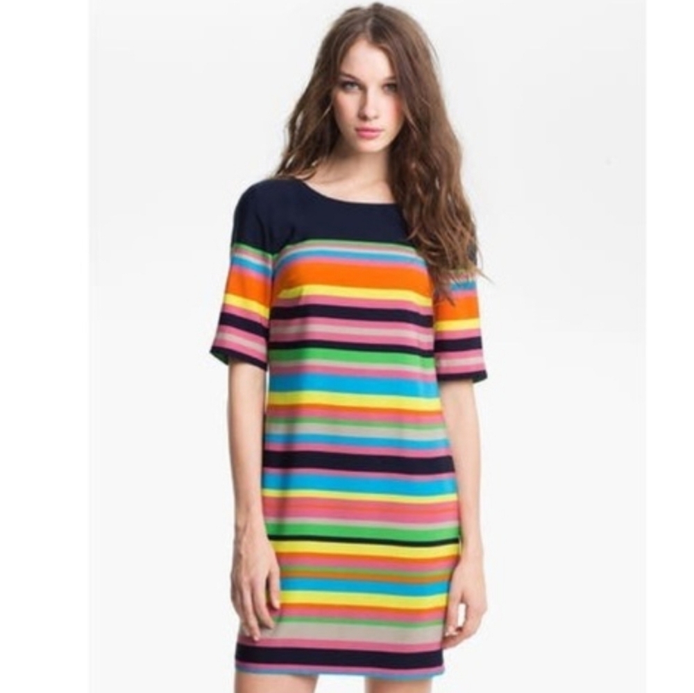 Trina Turk 'Flagimi' Multicolor Stripe Shift Dress